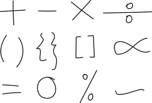 Hand drawn minimalist symbols and icons set, featuring clean lines and simple geometric shapes in a monochromatic style