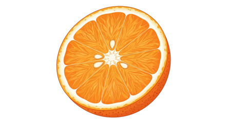 Cross-Section of Fresh Orange Showing Juicy Segments and Bright Colorful Interior