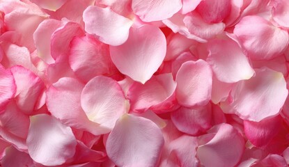 Obraz premium Delicate, soft pink rose petals densely packed