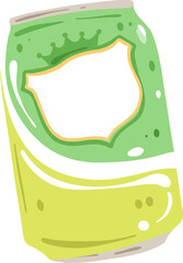 Cute Soda Can Cartoon Illustration