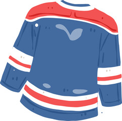 Cute Hockey Jersey Cartoon Illustration