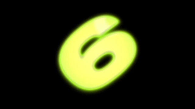 10 Second Countdown Timer with Animated Glowing Numbers