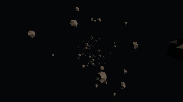 Fractal Asteroid Field Flythrough  4K Seamless Loop