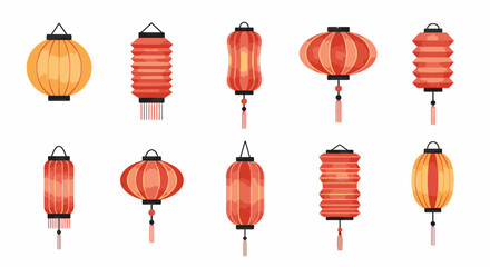 Collection of Traditional Chinese Lanterns.