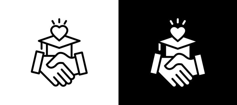 Respect In School whiteblack icon