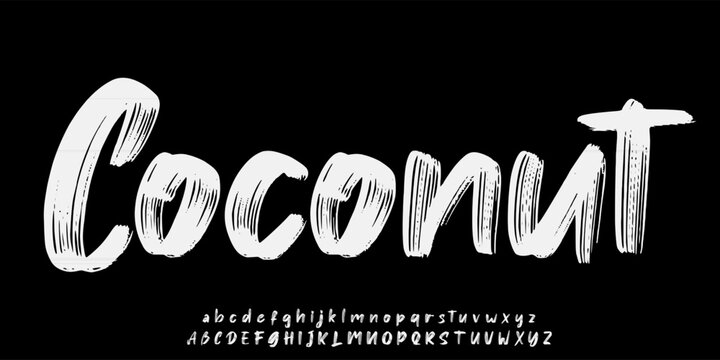 Elegant lettering font handdrawn brush style art uppercase modern serif fonts typography, vintage casual creative vector ilustration casual design fashion