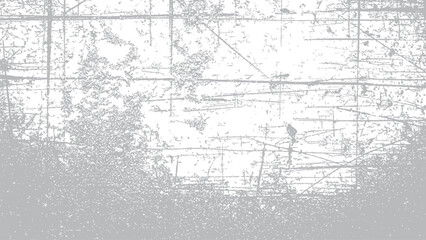 Fototapeta premium Distressed light gray grunge overlay texture with transparent background element design vector illustration.