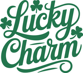 Fototapeta premium St. Patrick’s Day Lucky Typography Set with Shamrocks and Irish Quotes