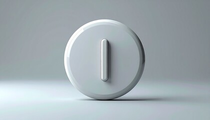 White thermostat on gray background studio.