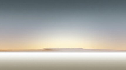 Obraz premium Serene Landscape with Soft Colors and Smooth Horizon at Dawn, Evoking Calmness and Tranquility in Nature’s Embrace, Suitable for Artistic and Commercial Use