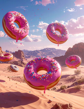 Dripping desert doughnuts