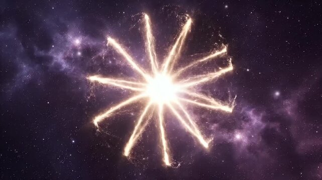 Dharma Chakra Day Abstract Circular Light Motion Symbolizing Wheel of Truth