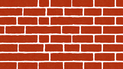 Obraz premium Seamless Pattern of Red Bricks with White Grout wall