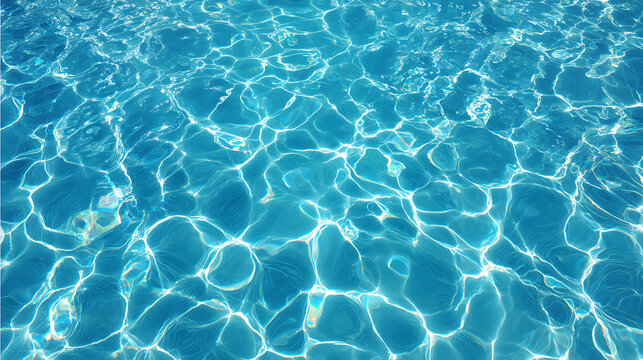 Sparkling Blue Water Surface with Sunlight Reflections