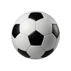 Fototapeta premium Classic Black and White Leather Soccer Ball for Professional Match Play