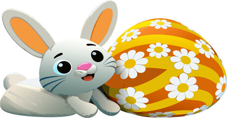 Obraz premium Bring Easter cheer to every corner of your designs! 🐰✨ These colorful bunnies and eggs are ready to brighten up your greeting cards, posters, and even social media content. Get this exclusive design 