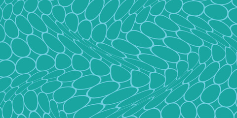 Obraz premium simple cyan outline dot wave pattern art for banner poster background.
