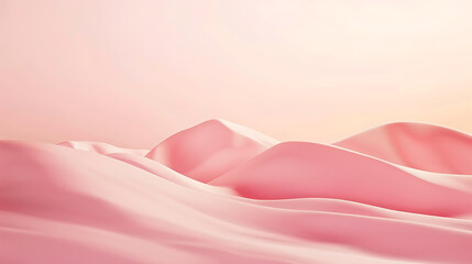 Soft pink landscape with gentle curves and smooth textures, ideal for romantic themes