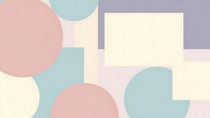 Abstract geometric shapes in pastel colors creating a visually appealing background