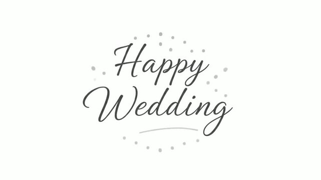 Elegant calligraphic script expressing heartfelt congratulations for a joyous wedding celebration, perfect for invitations and greeting cards, conveying love and happiness