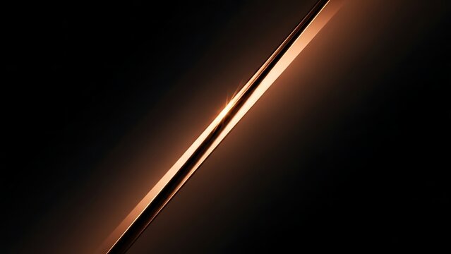 Captivating close-up of a sleek metallic object with dramatic lighting effects