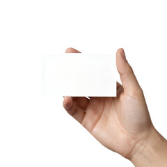 Fototapeta premium Hand Holding a Blank Business Card