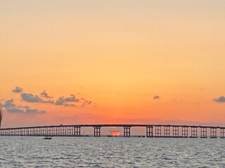 Obraz premium sunset at the pier