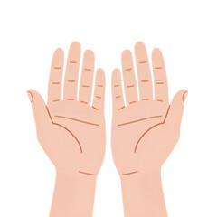 Obraz premium Open hands in a gesture of holding something