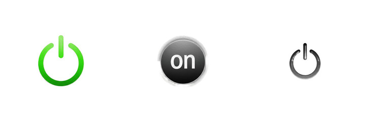 Set of power buttons and 