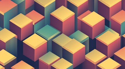 Dynamic colorful cube pattern abstract geometric design digital art background wallpaper graphic.