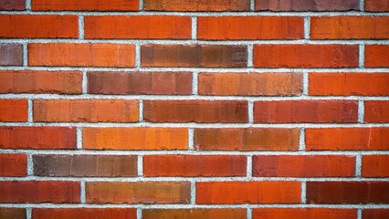 Obraz premium This image features a vibrant brick wall texture with shades of orange and red. Ideal for backgrounds or adding a rustic touch to designs in graphic or digital projects.
