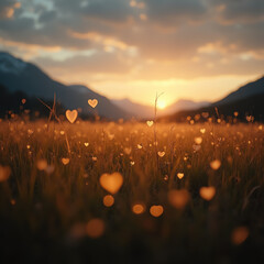 sunset in the mountains