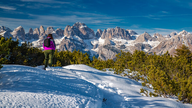 Dolomiti del Brenta, paesaggio innevato
