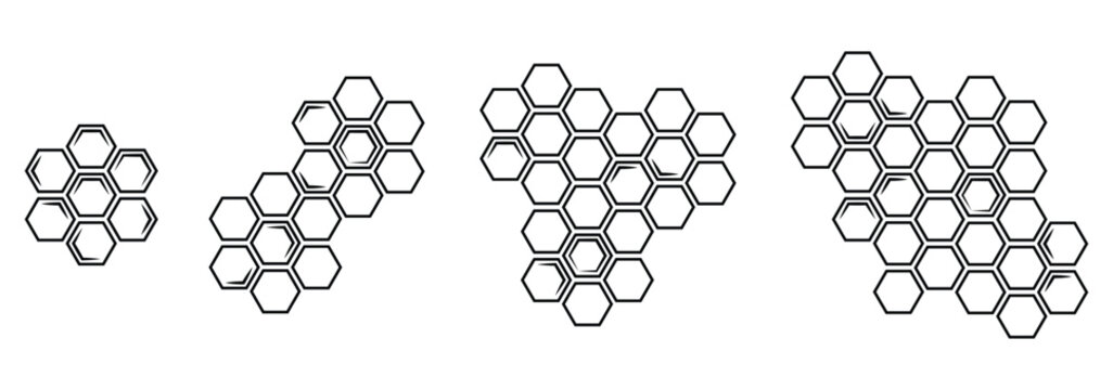geometric hexagon honeycomb pattern.