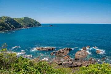 Fototapeta premium 鬼海ヶ浦展望所からの眺望