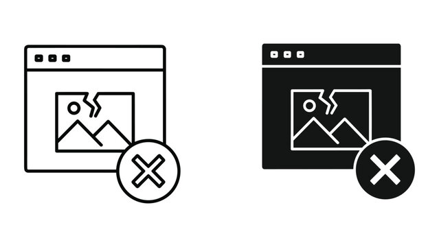 Delete image icon in browser window
