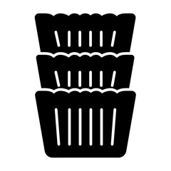 Cupcake paper solid icon