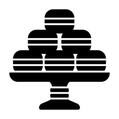 Macarone tower solid icon