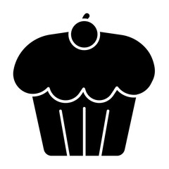 Muffin top solid icon illustration