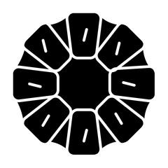 Pastry ring solid icon