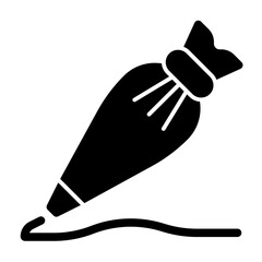 Pastry bag solid icon illustration