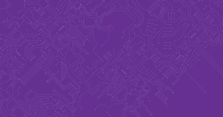 Obraz premium Background conceptual image of digital arrow on purple. Vector technology circuit board. 