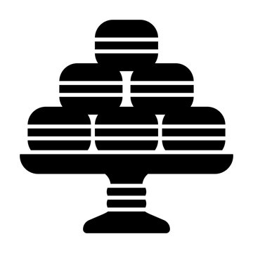 Macarone tower solid icon