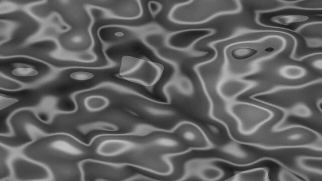 Fluid Abstract Patterns Forming in Black and White Motion