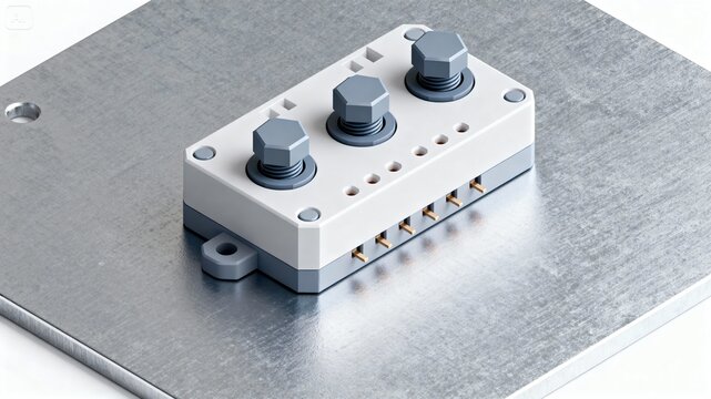 IGBT Module Icon | Minimalist 3D Isometric Art of Power Electronics, Inverter Component & High Voltage