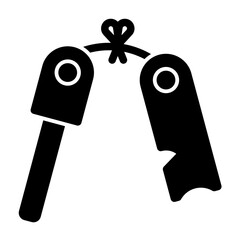 Fire starter solid icon illustration