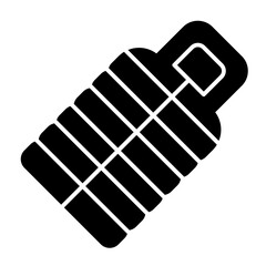 Sleeping bag solid icon illustration