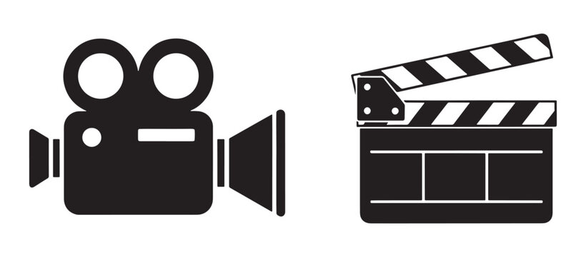 Film making equipment including camera and clapperboard