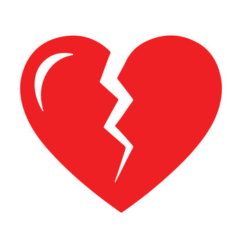 Broken heart symbolizing heartbreak and sorrow