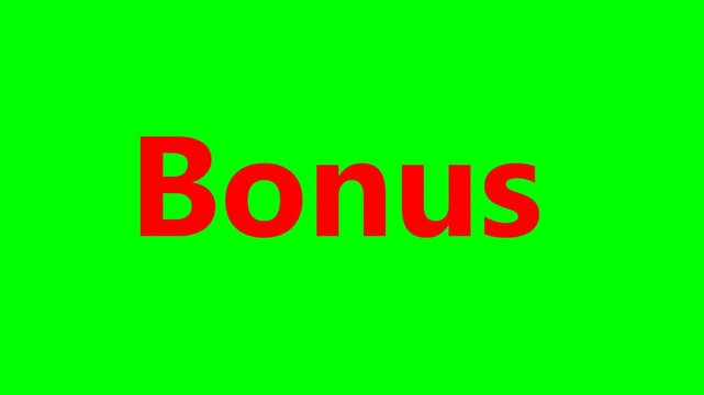 Bonus text typography representing extra reward or offer